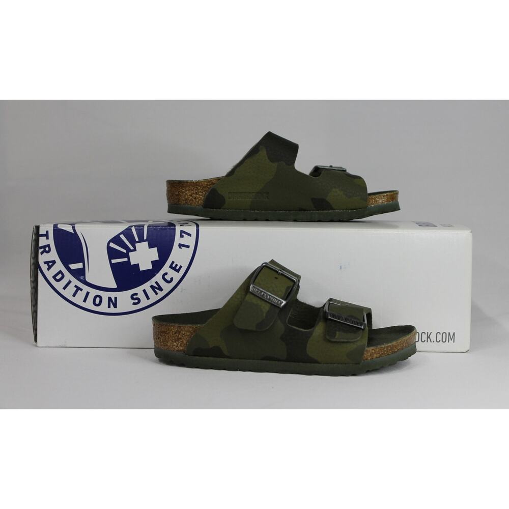*NEW IN BOX* BIRKENSTOCK ARIZONA KIDS DESERT SOIL CAMOUFLAGE GREEN